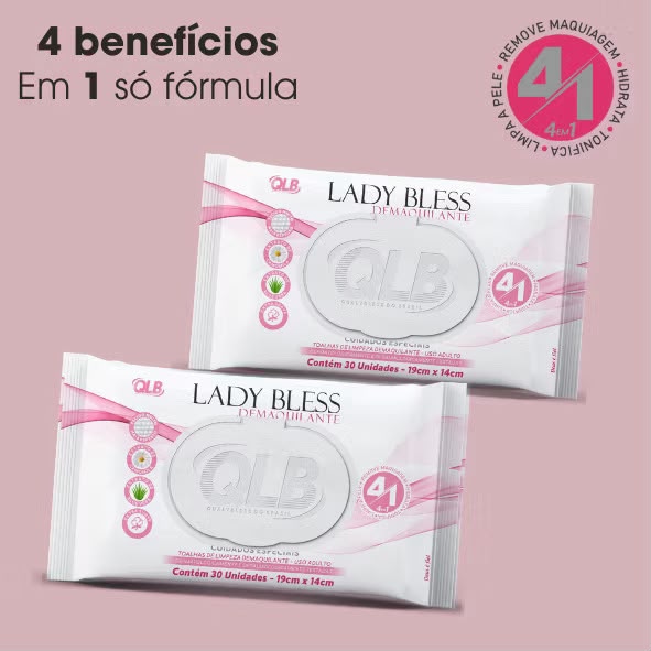Lenço demaquilante Lady Bless