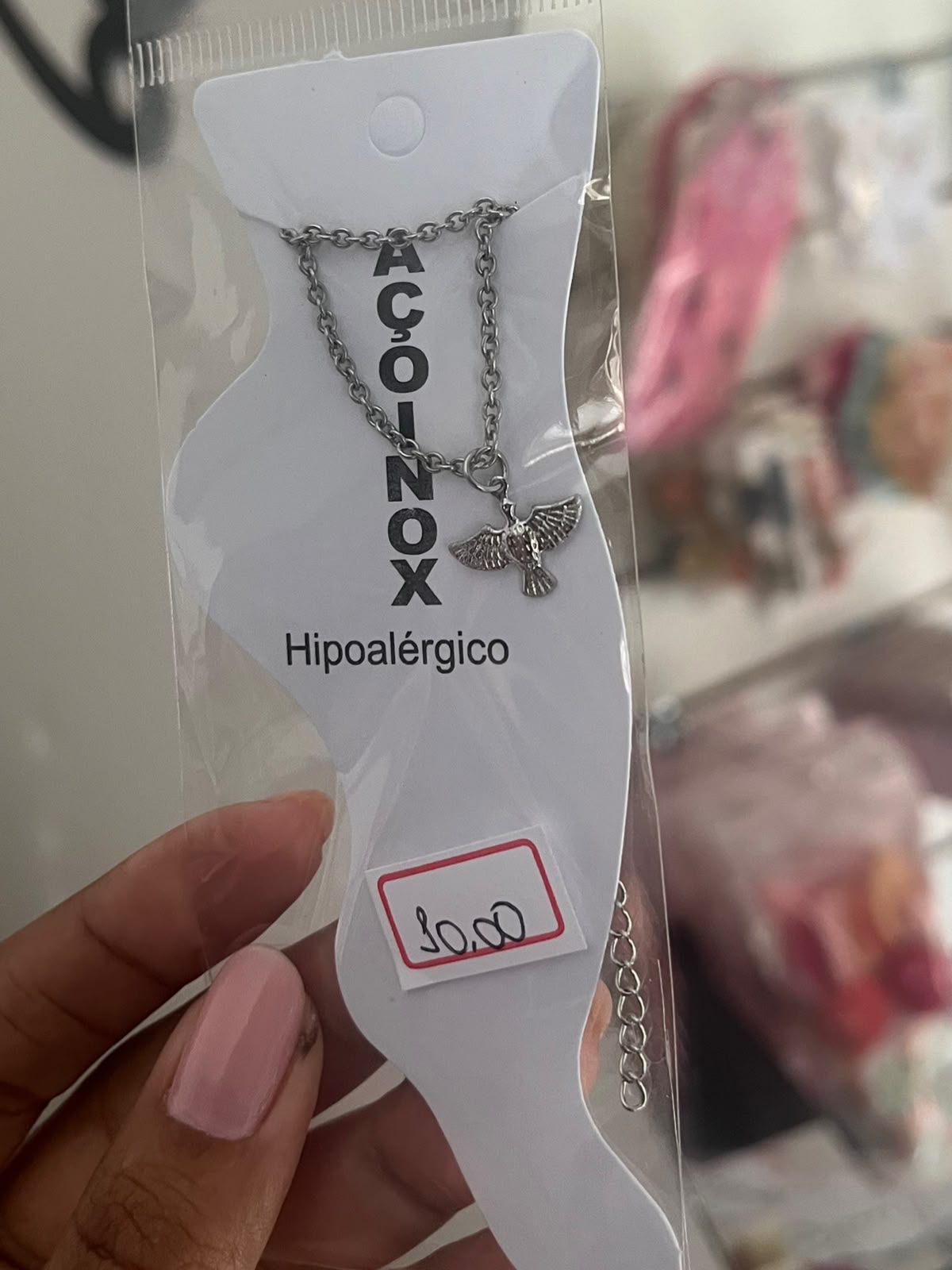 Tornozeleira aço inox