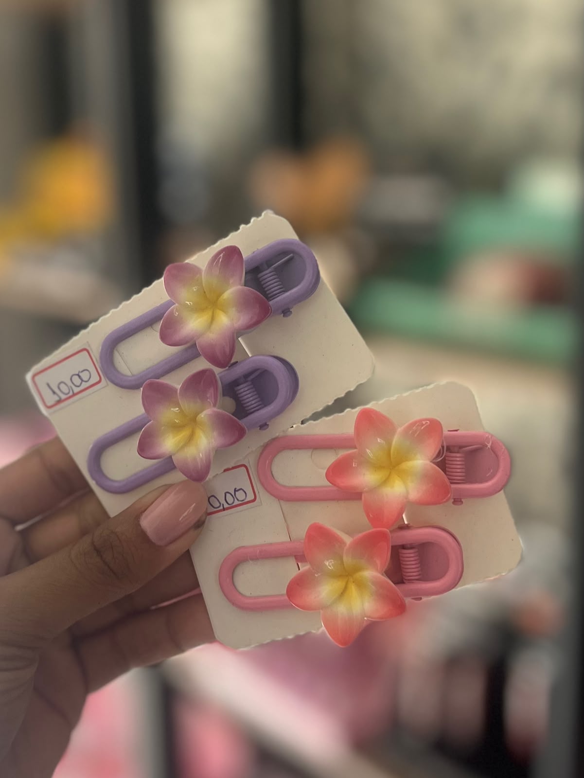 Par de presilha flor
