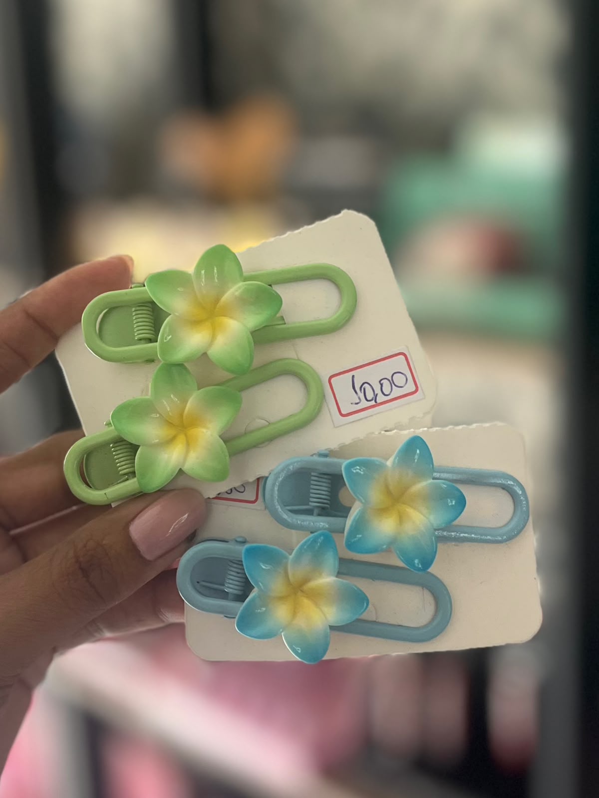 Par de presilha flor