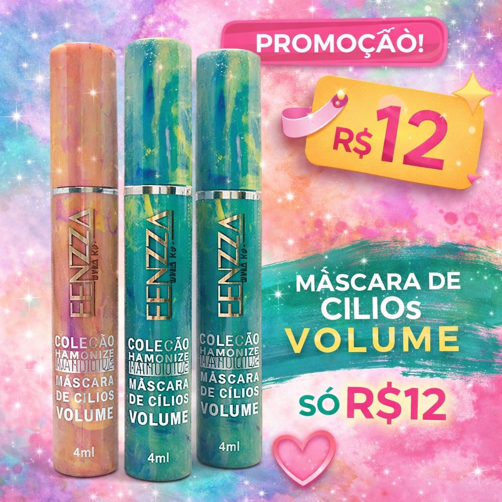 Máscara de Cílios Volume Marmorize Fenzza