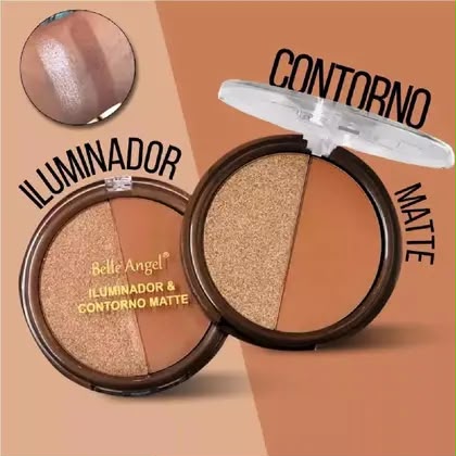Paleta 2 em 1 - iluminador e contorno Belle Angel